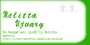 melitta ujvary business card
